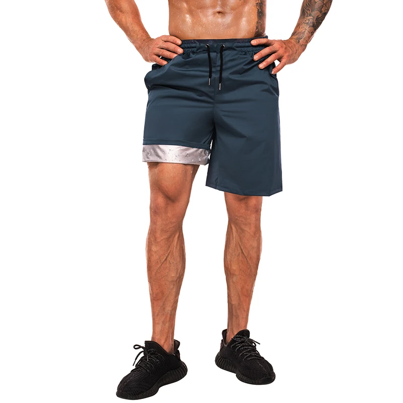 

Men Sweat Pants Short Silver Coating Hot Sweat Pants Weight Loss Running Gym Sauna Pants
