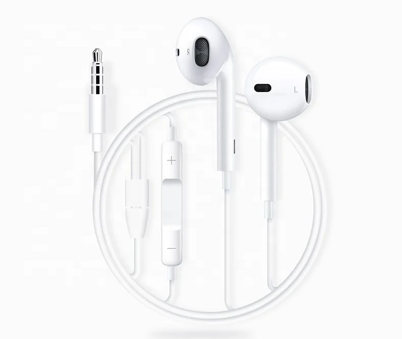 

Hot Sale In Ear Earphone Bass Stereo Microphone Sport Running 3.5mm Jack Earbuds wired Earphones For Samsung iPhone Earphone, White