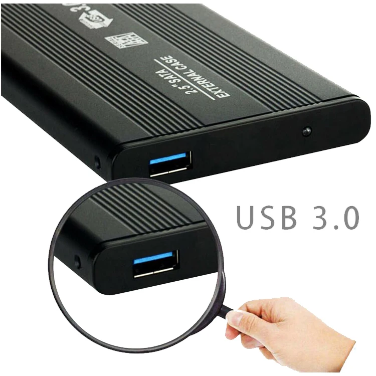 

HK-HHT Hard Drive Case USB 3.0 Enclosure for 2.5" Portable HDD Sata SSD