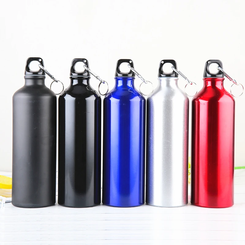 PROMO Outdoor Aluminium water Bottle 500ML 750ML bottles with Carabiner