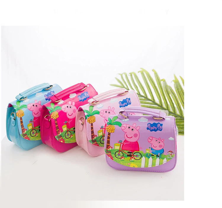 

Custom pu mini piggy pattern handbags coin purse shoulder bags hand bag for girls lady, 4 colors