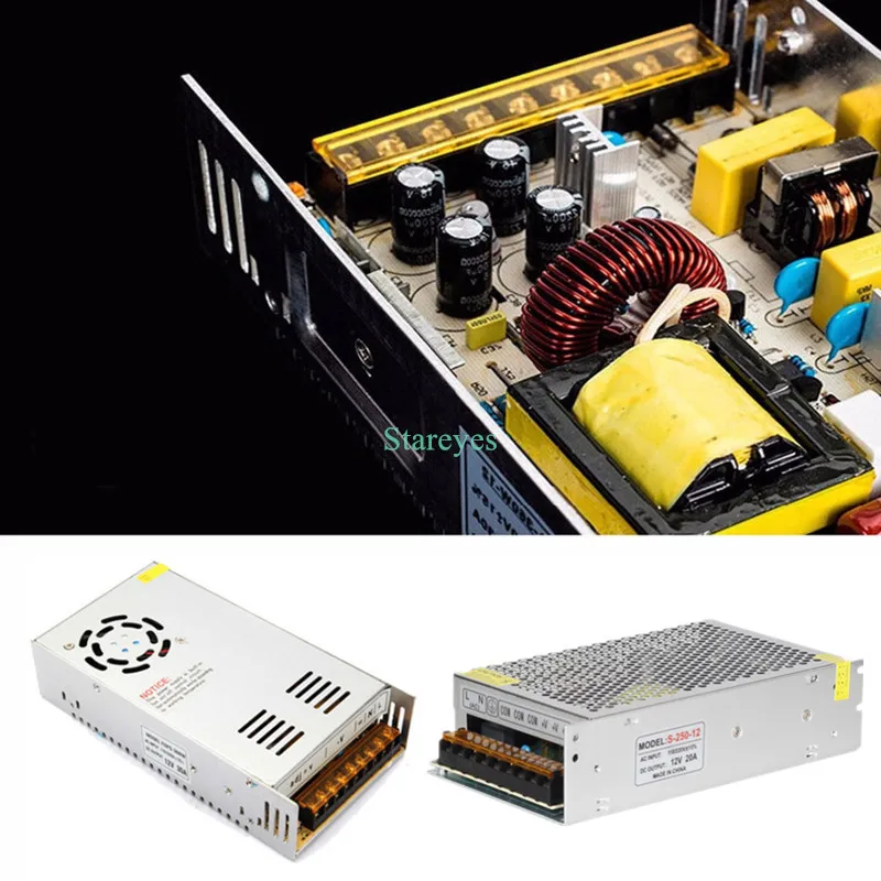
100 Pcs Power Adapter Supply Transformer AC100-240V to DC12V 1A 2A 3A 5A 6A 8A 10A 12A 15A 20A 25A 30A 40A 50A 60A 
