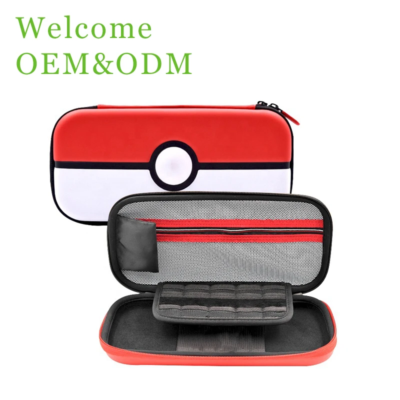 

New Arrival For Pokemon Pokeball Design EVA Case Travel Carrying Case for Nintendo Switch oled and Accessories