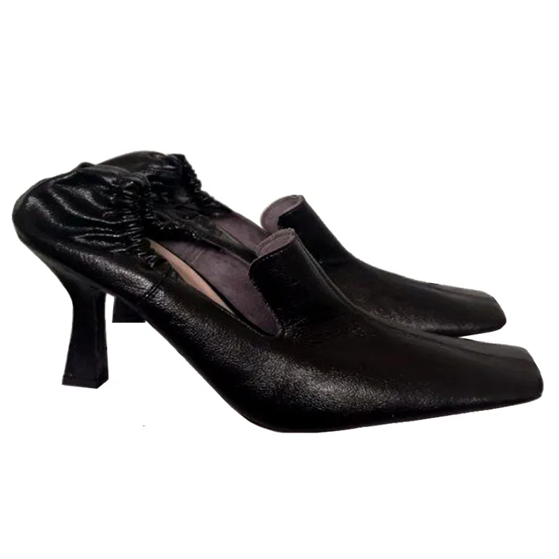 

2021 Closed Toe Prints Design Flat Pumps Women Brand Women Pumps Red Shoes, Black red white