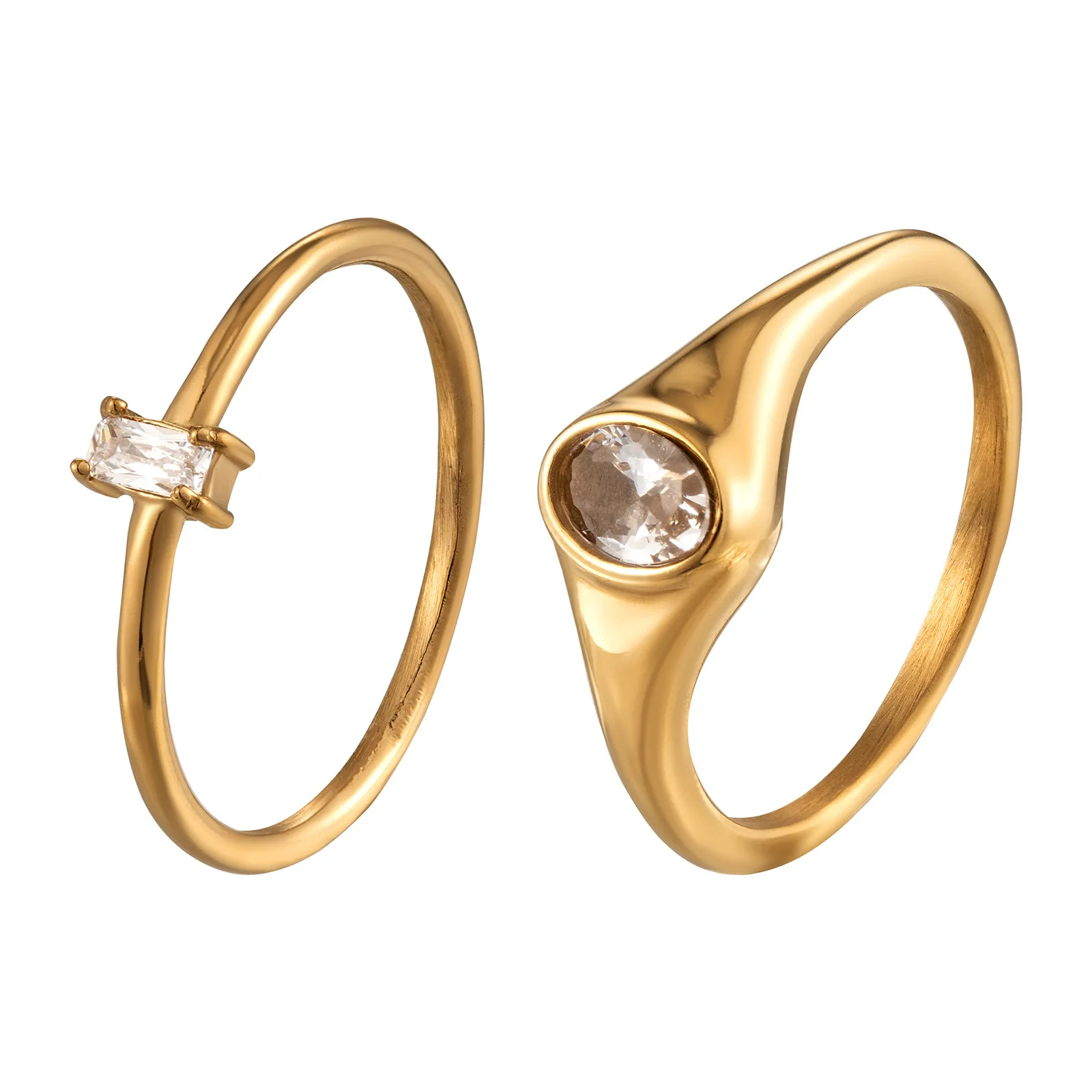 

Wholesale 14K Stainless Steel Eternity Promise Wedding Engagement Ring Anniversary Zircon Diamond Ring YF2705