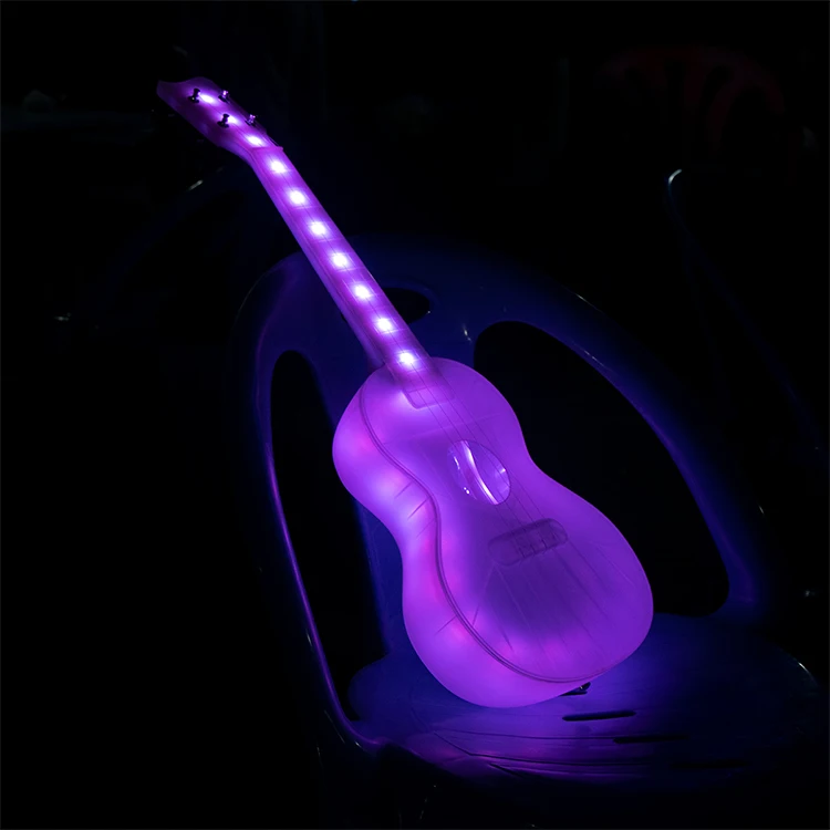 

Small Guitar USB Light Transparent Carbon Fiber Charging Ukulele Bundle