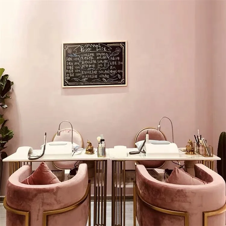 

Salon beauty nail spa chair pink manicure table and chair, Optional