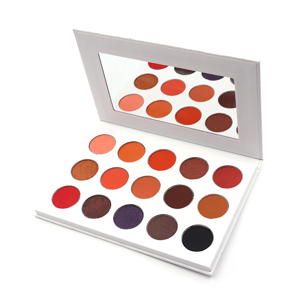

Private Label with Blank Logo 15 Colors Eyeshadow Palette Custom Makeup Palette with Matte and Shimmer Shades
