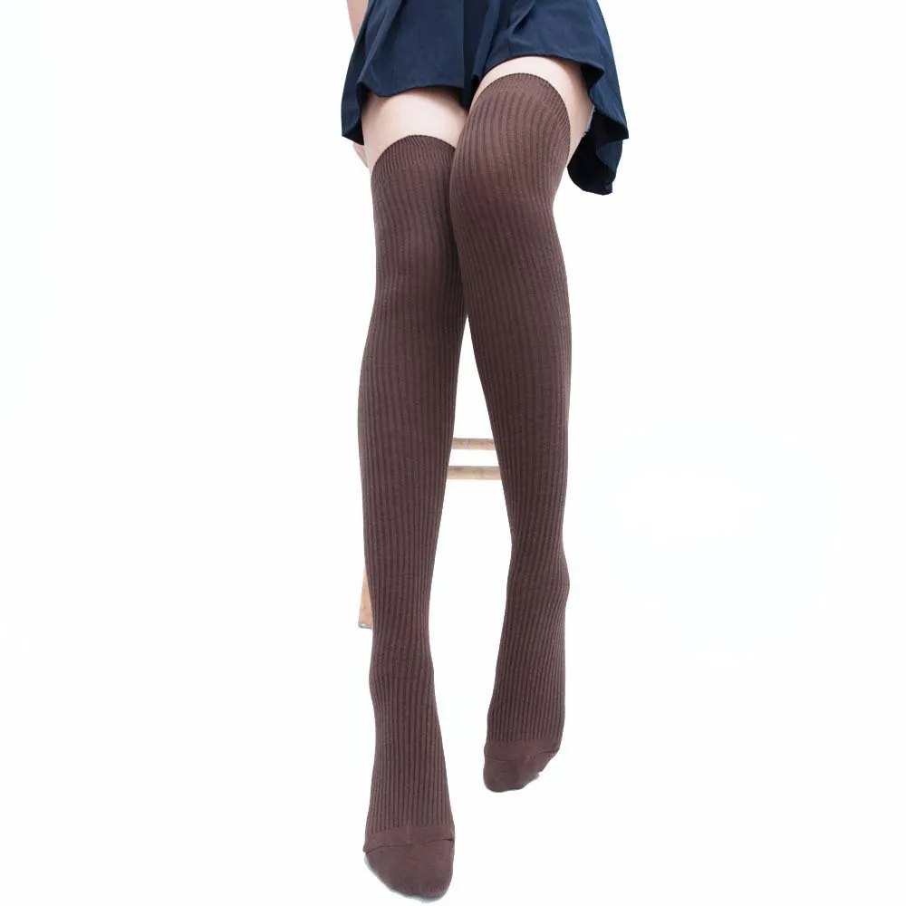 

Wholesale Fashionable Long Cotton Stockings Sexy Over Knee Thigh High Women Socks, Black,gray,pink or custom color