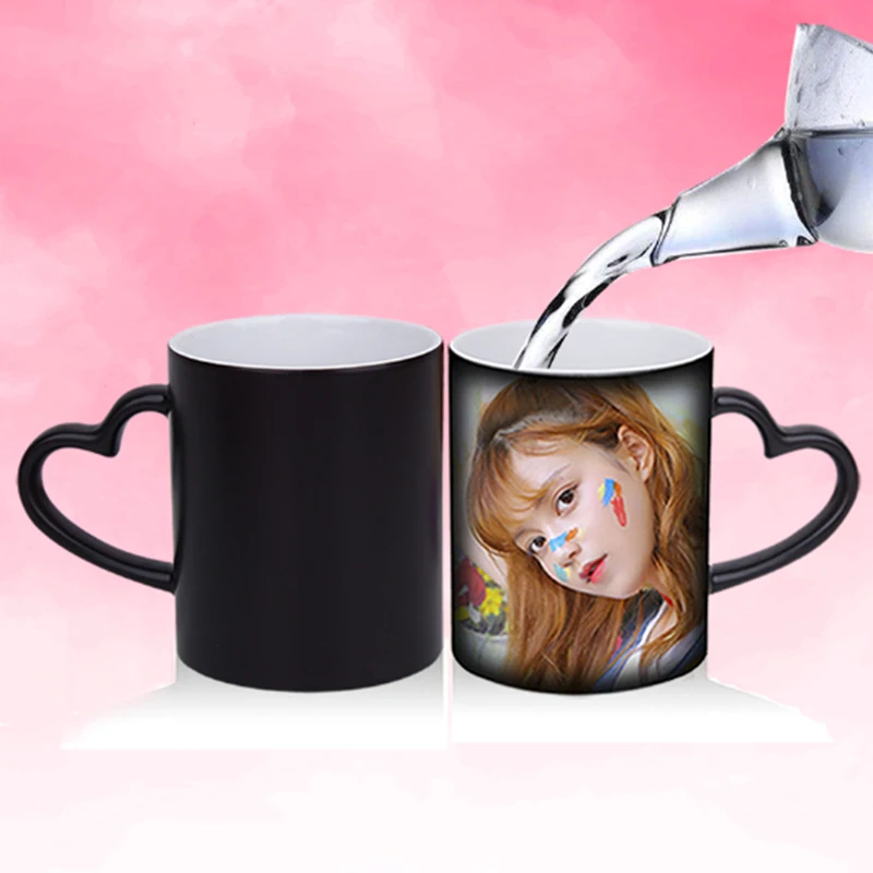 

high quality 11oz Sublimation heat transfer printing design color changing magic mug