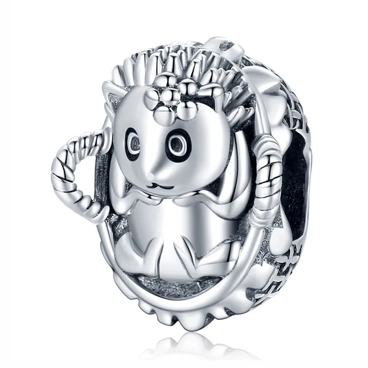 

Qings Manufacturing 925 Sterling Silver Baby Hedgehog Cartoon Sliver Fashionable Charms Bracelets