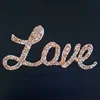 High Quality Cheap Custom Iron on Rhinestone Patches Alphabet Letters