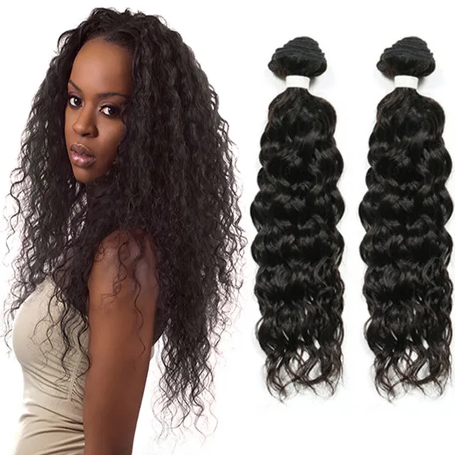 

Hair Weaving Hair Extension Type and None Chemical Processing Water wave 100% Virgin cuticle aligned Human Hair weave bundles