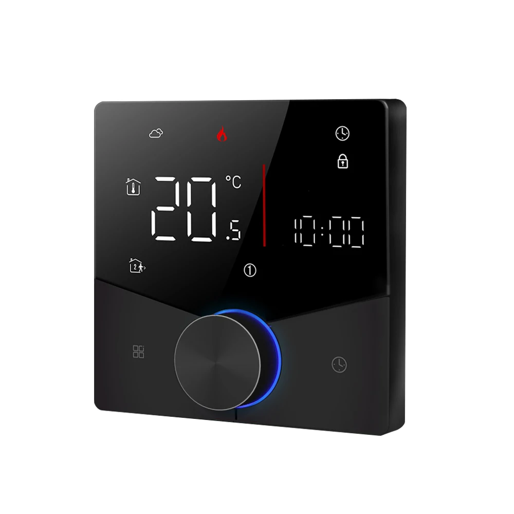 Smart Knob Thermostat for Electric Heating/Gas Boilers Remote Voice Control Wifi Temperature Controller With Adjusting Wheel