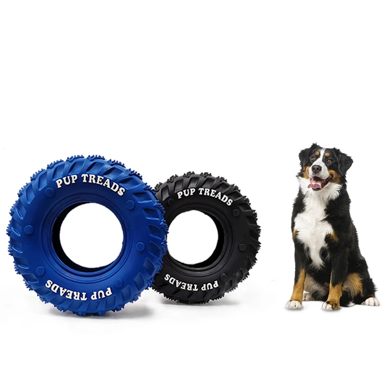 

High Quality Strong And Durable Natural Rubber Eco Friendly Pet Chew Toys, Bule/black