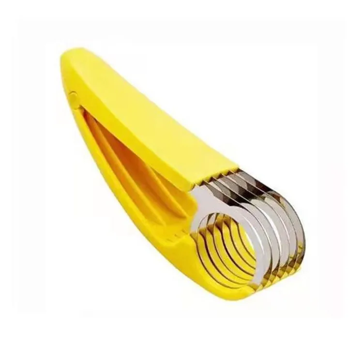 

hot sell Banana slicer Sausage slicer Creative kitchen tools, Yellow