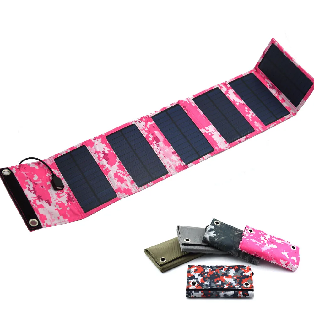 

100% Full Charging by Sunlight wholesale solar panel smart phone charger, portable usb charger, Green;pink;camouflage