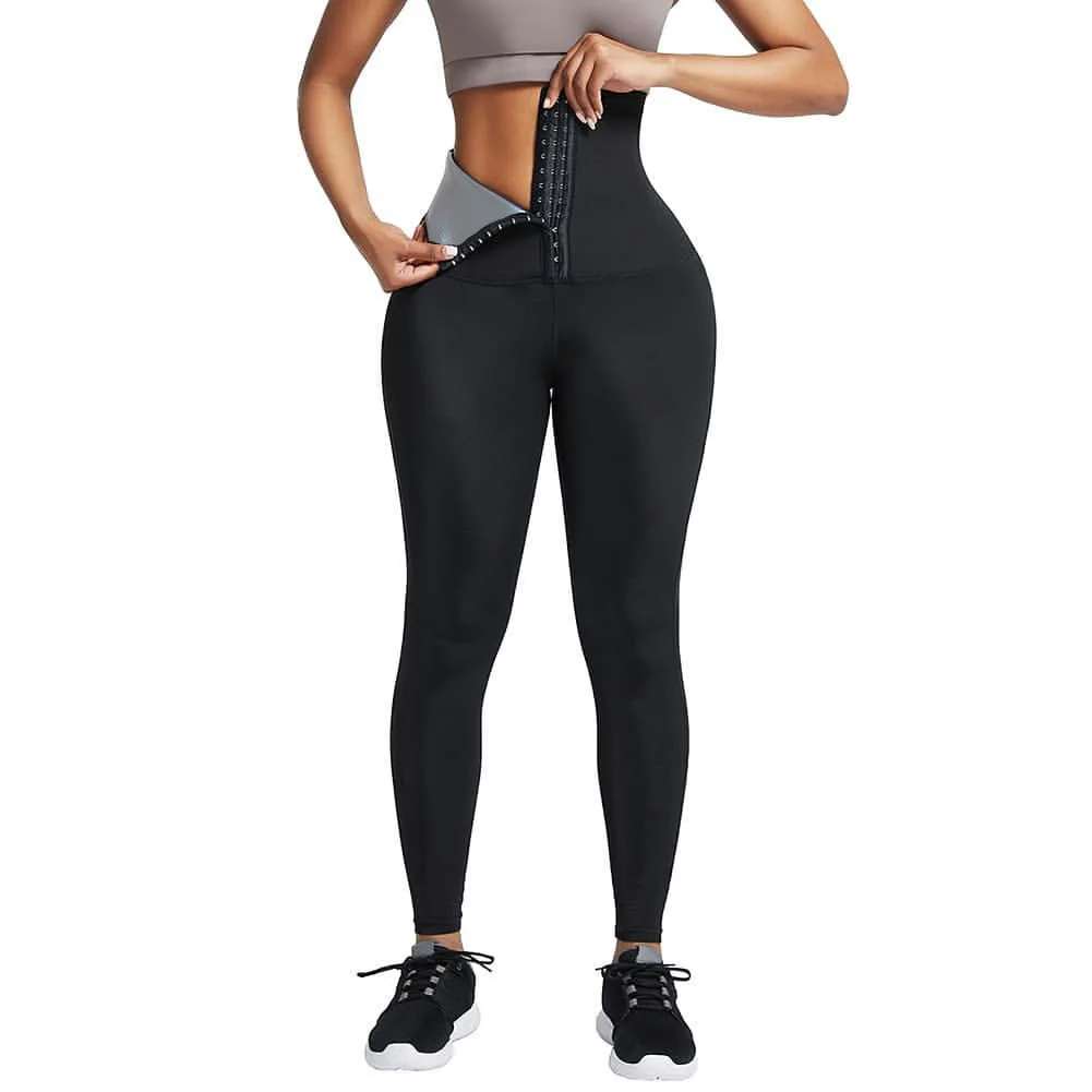 

2021 Hot Solid Seamless Yoga High Waist Butt Lift Womens Workout Fitness Leggings with corset, Black