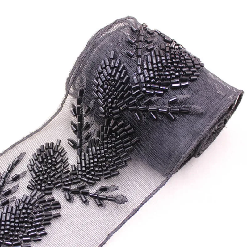 

Glass rice bead machine embroidered lace DIY clothing accessories jewelry accessories decorative border trim, Multi colors