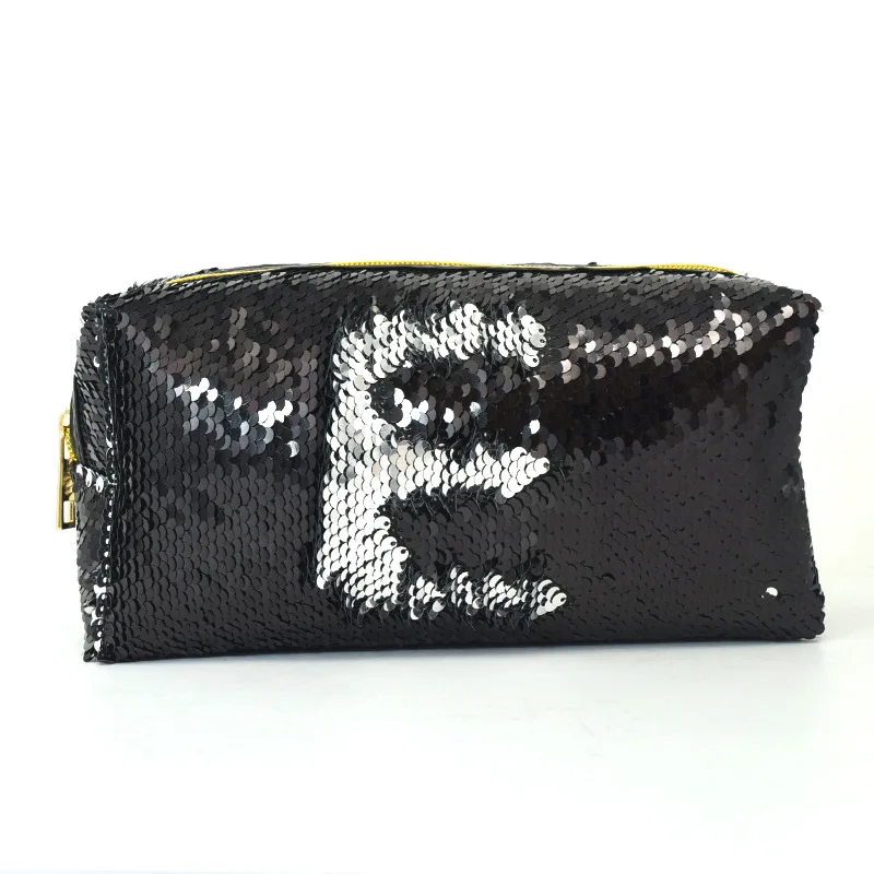 

Yiwu Fashion Accessories Wholesaler Reversible Double Sided Sequin Cubic Cosmetic Pouch Bag, 7 choices