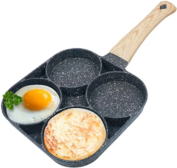 

2021 egg Fry Pan Omelette Pancake Saucepan Nonstick Fried Fryer Pans Frying 4 Hole Non-stick Omelet Pan For Burger s