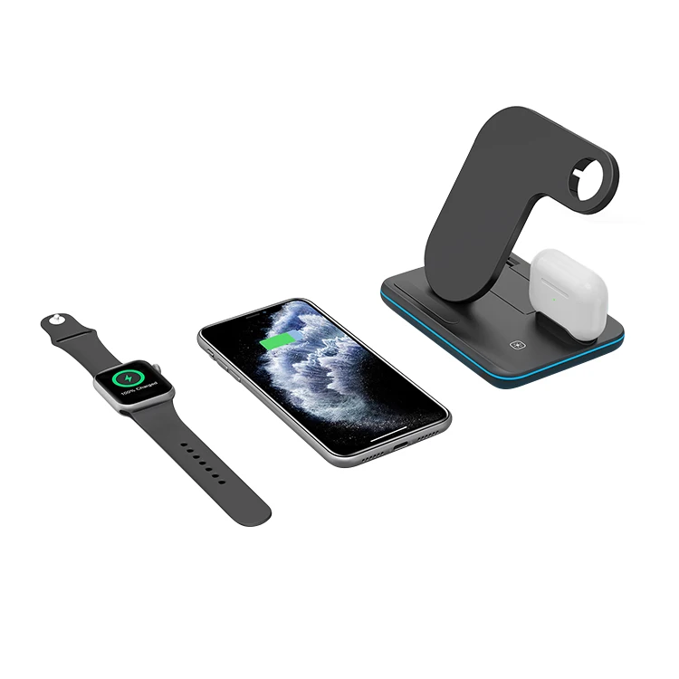 

2021 New coming Fast mobile Cellphone Wireless Charging 15 w 3 in 1 charger wireless