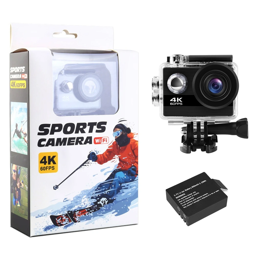 

Amazon private touch screen 4k 30fps sport action camera with 2.4G remote control+16 pcs free accessories +1050mAh battery