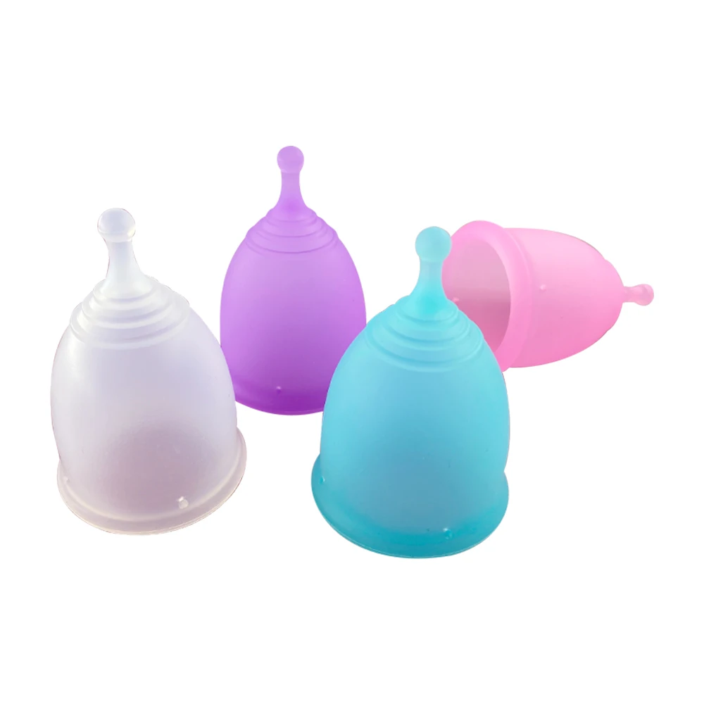 

Custom Size 100% Medical Material No Side Leakage Reusable Menstrual Cup Silicone, Transparent, pink, blue,purple