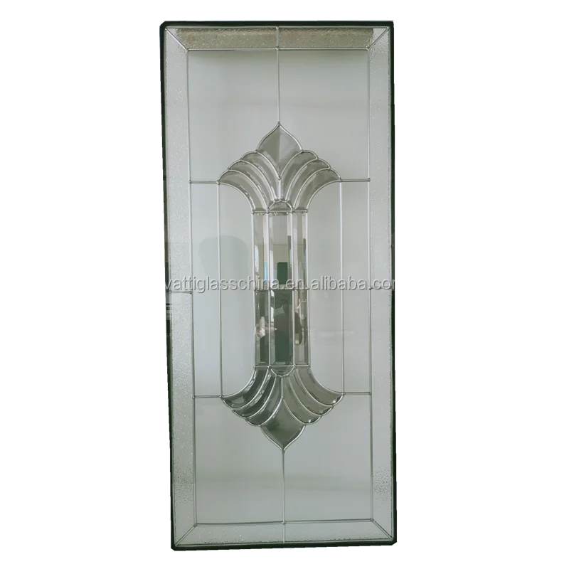 Wholesale Price Leaded Glass Door Inserts With Beveled Mirror