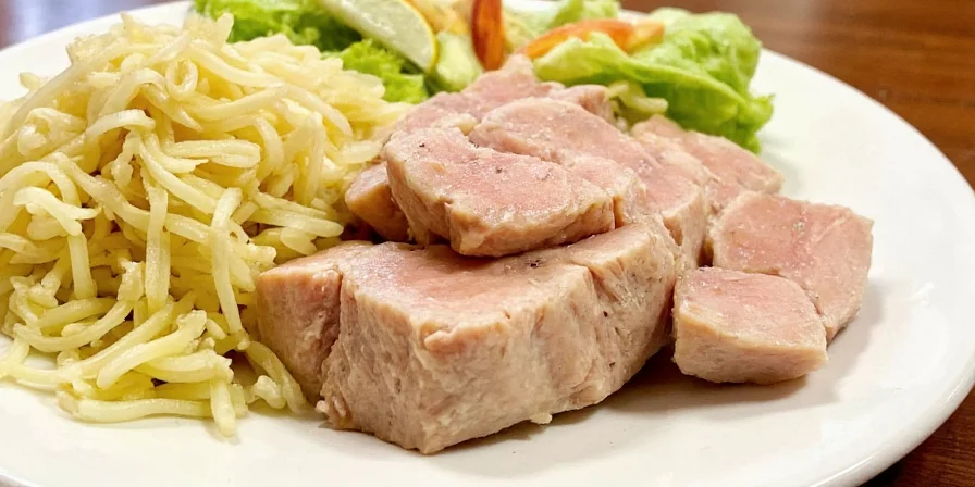 Beautifully plated lemon pepper tuna dish