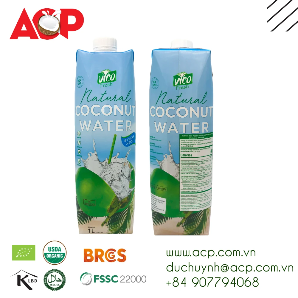 
NATURAL COCONUT WATER - UHT TREATMENT - OEM AVAILABLE 