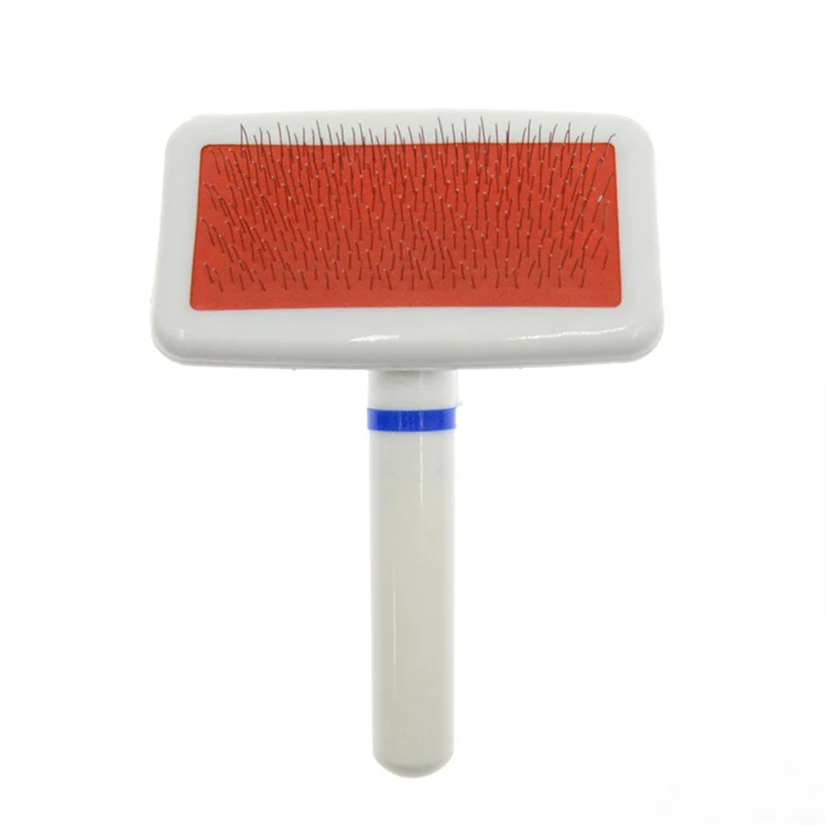 

Long Durable Well Designed Dog Brush & Cat Brush- Slicker Pet Accessories Grooming Tools, White/red