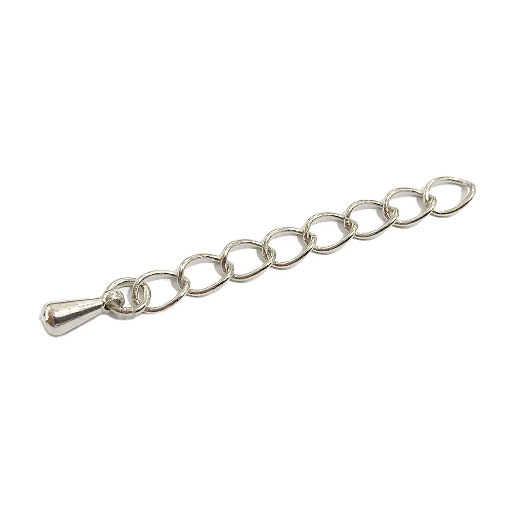 

DIY jewelry making accessories extender chain gold/silver/rose gold color brass extension chain for necklace bracelet, Silver, gold, rose gold