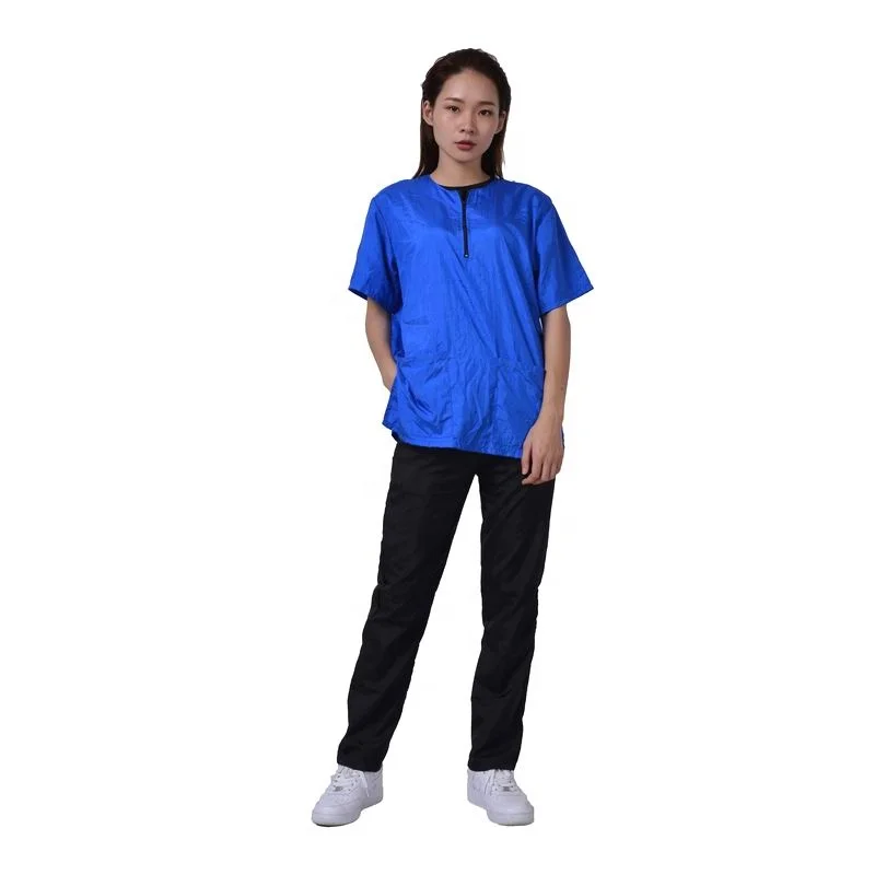 

Hot sale pet grooming uniform barber jacket school uniform for pet groomer, Blue