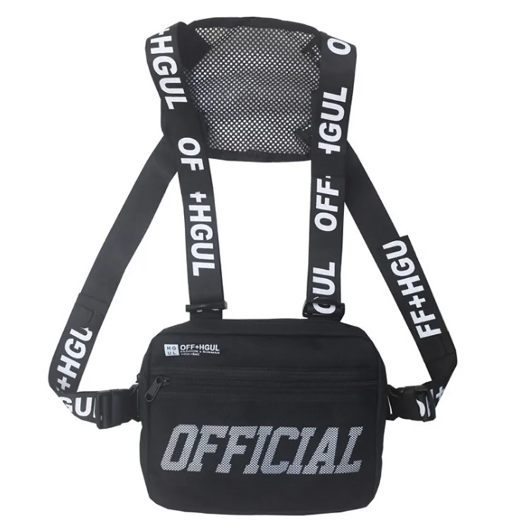 

New Fashion Letter Printing Front Chest Pack Utility Bag for Women and Men, Four color