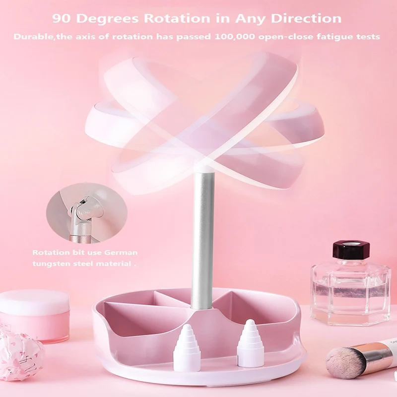 
multi-functional USB electric make up mirror six colors light folding handle lamp mirror WE-081 