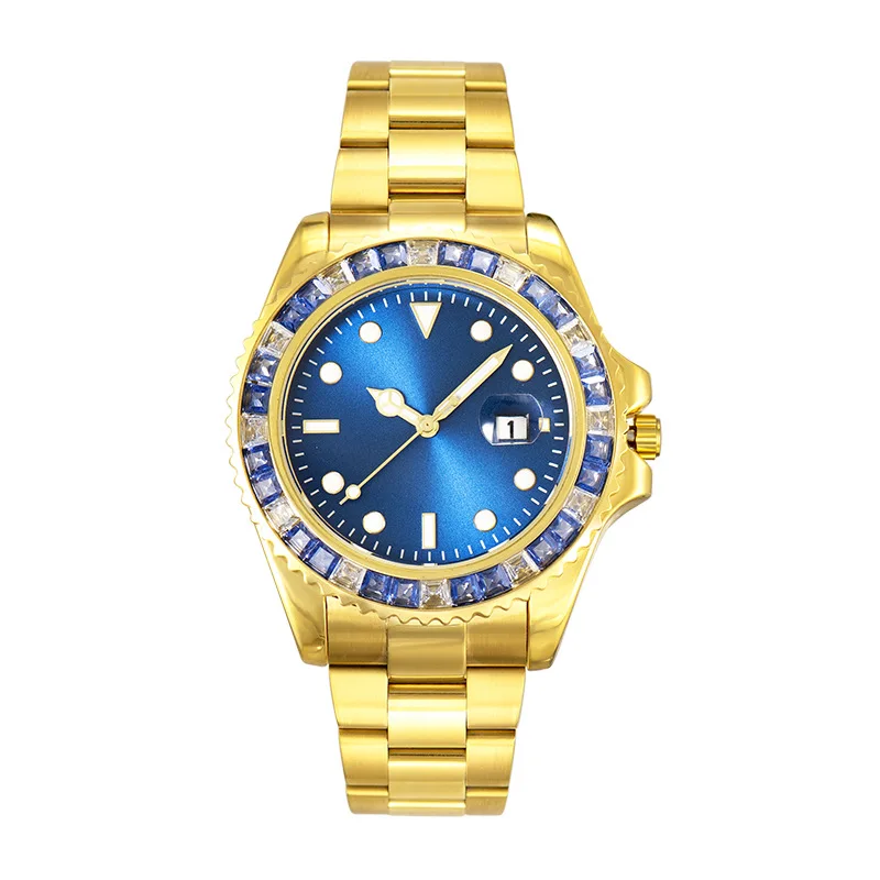 

Bussiness Quartz Watch Famous Brand Diamond Watch Stainless Steel Timepiece Designer Watch Fashion Jewelry For Men