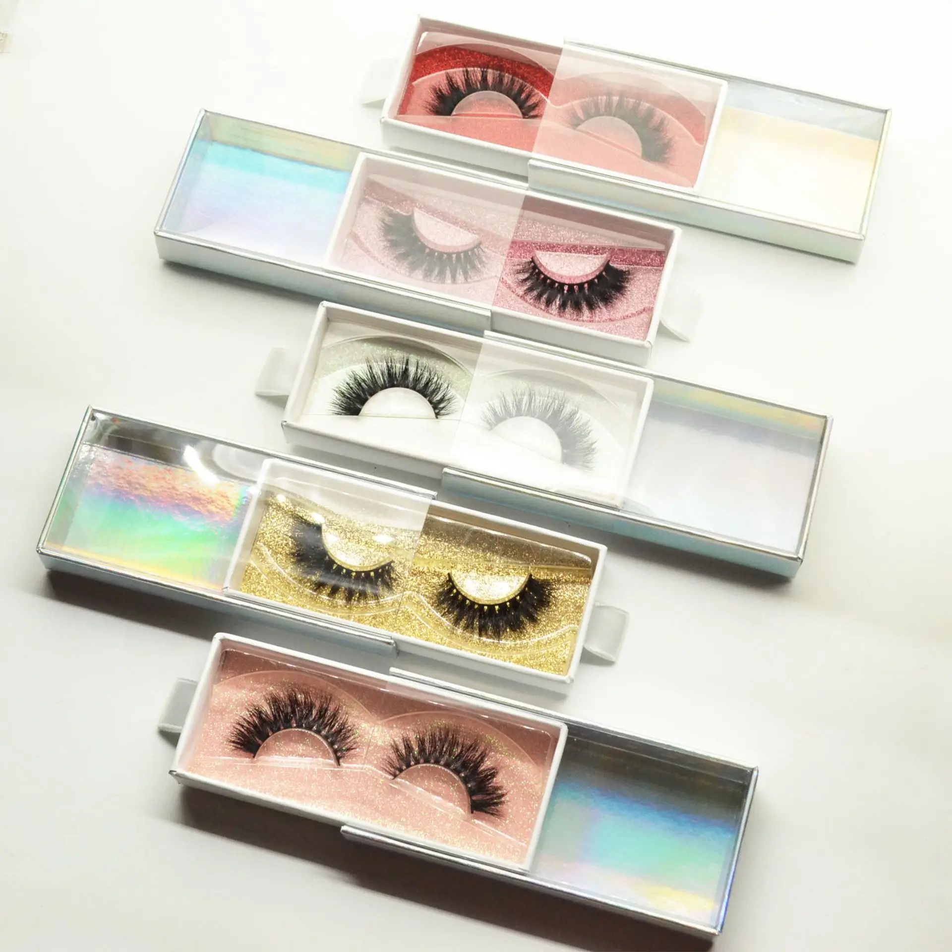 

3D 5D 8D mink eyelashes vendor custom lashbox packaging