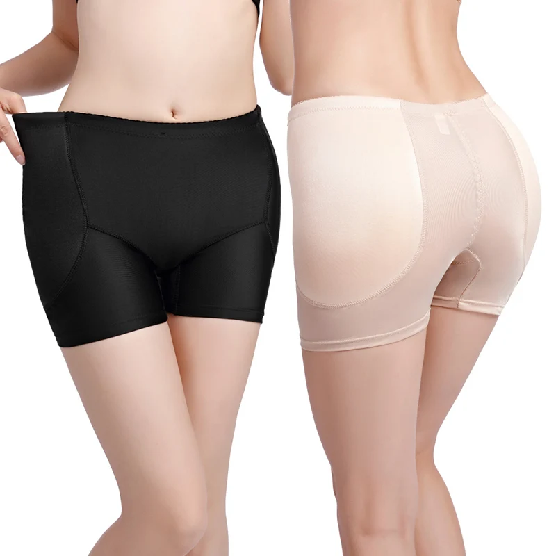 

Big Ass Butt Shorts Movable sponge Enhancer Shapewear thigh and hips shaper padded panties, Black,beige