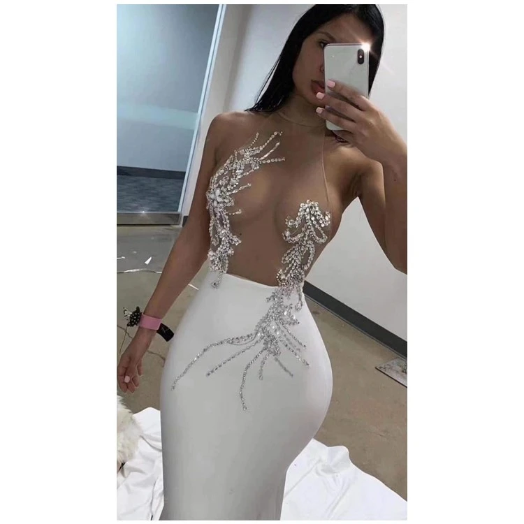 

Women Sexy Celebrity Evening Party Clubwear Rayon Bandage Prom Dress