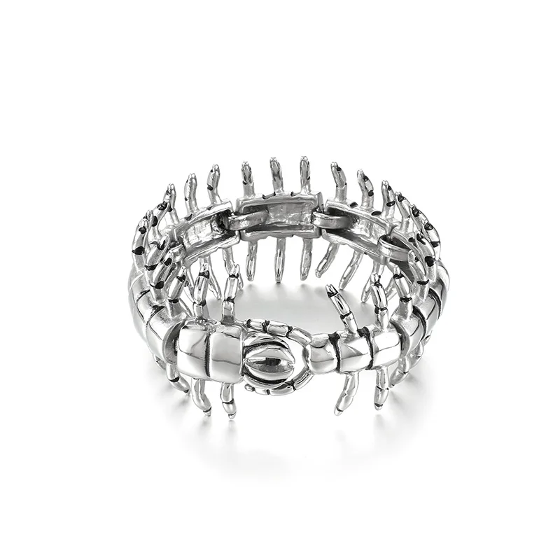 

KALEN Unisex Punk Stainless Steel Centipede/Lizards Links Bracelet