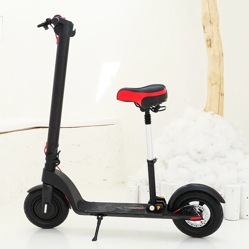 

Hot Sale E-Scooter / 8.5 inch Vaccum Tire /Foldable Scooter with Removable Battery / Max Range up to 45km, Black and red