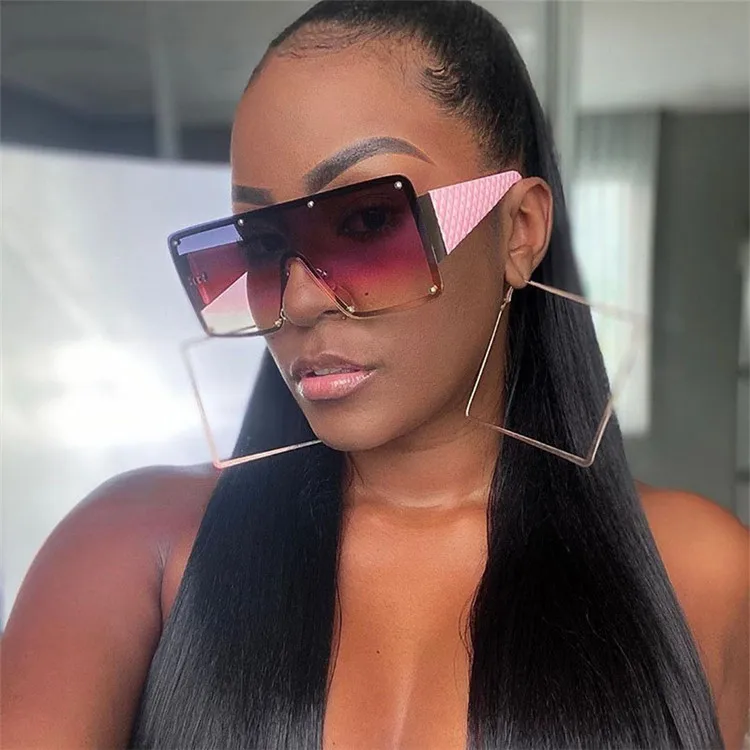 

2021 Oversized New Fashion Trendy big frame Sunglasses men and women fashion colorful sunglasses newest uv400, Mix color or custom colors