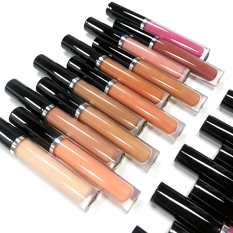 

liquid lipgloss private label nude glossy lipgloss customised lipgloss tube