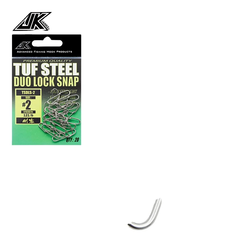 

Hot Selling JK Fishing TSDLS Duo Lock Tuf Steel Snap Thick specification 304 stainless steel Connecting Ring