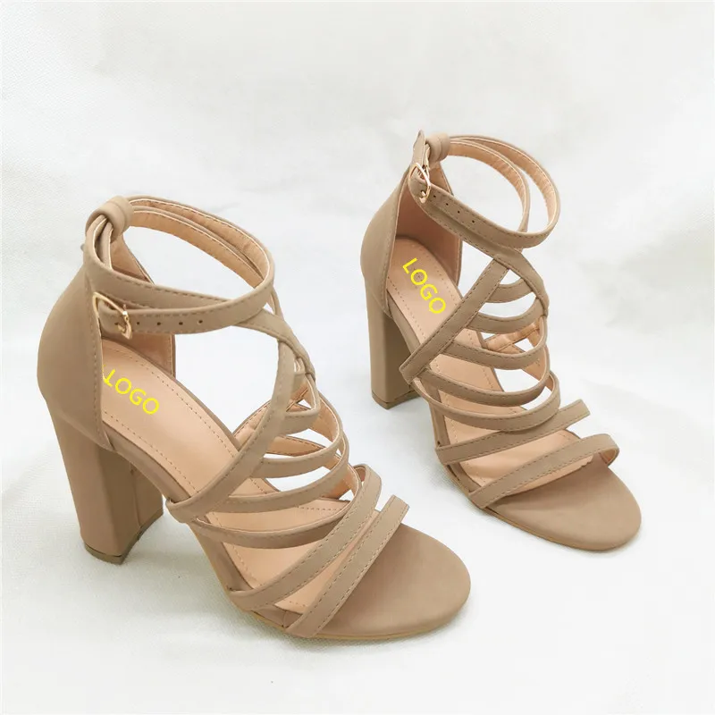 lace up gladiator block heel