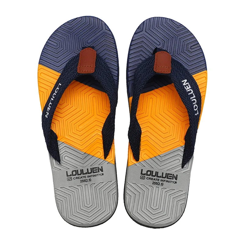 

Dropshipping men slipper summer wholesale 2022 outdoor wear beach men shoes flip flops, Black,blue,green
