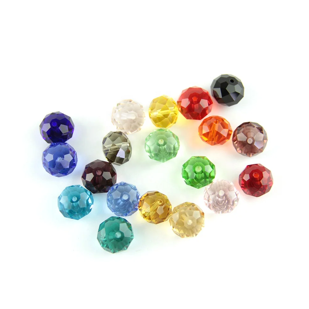 

Hot Sale Mixed 10mm 12mm Faceted Gemstone Beads Hotel Luxury Crystal Chandelier Bead Exquisite Crystal Beads For Jewelry Making