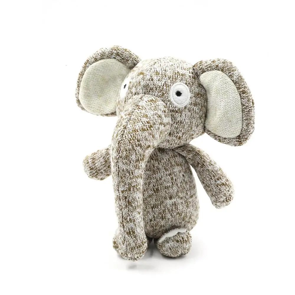 

Eco Friendly Cute Soft Elephant Plush Toy Wholesale Stuffed Pet Chew Squeaky Interactive Toys for Dogs