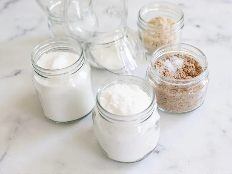 Homemade dry shampoo ingredients in glass jars